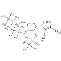 147212-83-7 5-Ethynyl-1-(2',3',5'-tri-O-tert-butyldimethylsilyl-b-D-ribofuranosyl)imidazo-4-carbonitrile chemical structure