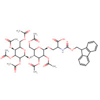 169275-84-7 N-(9-Fluorenylmethoxycarbonyl)-O-(2,3,6,2',3',4',6'-hepta-O-acetyl-b-D-lactosyl)-L-serine chemical structure