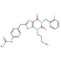 628279-07-2 N-[4-[1-(2-Fluorobenzyl)-3-butyl-2,6-dixo-2,3,6,7-tetrahydro-1H-purin-8-ylmethyl]phenyl]acetamide chemical structure