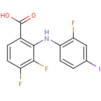 391211-97-5 2-(2-Fluoro-4-iodoanilino)-3,4-difluorobenzoic Acid chemical structure