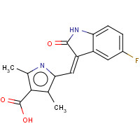 452105-33-8 5-(5-Fluoro-2-oxo-1,2-dihydro-indol-3-ylidenemethyl)-2,4-dimethyl-1H-pyrrole-3-carboxylic Acid chemical structure