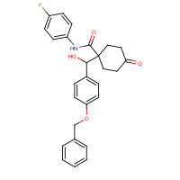 182227-24-3 (S)-N-(4-Fluorophenyl)-1-[hydroxy[4-(phenylmethoxy)phenyl]methyl]-4-oxo-cyclohexanecarboxamide chemical structure