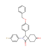 194367-70-9 (3R)-2-(4-Fluorophenyl)-3-[4-(phenylmethoxy)phenyl]-2-azaspiro[3.5]nonane-1,7-dione chemical structure