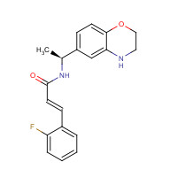 697287-48-2 (E)-3-(2-Fluorophenyl)-N-((S)-1-(3,4-dihydro-2H-benzo[1,4]oxazin-6-yl)-ethyl]acrylamide chemical structure