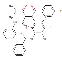 1020719-43-0 2-[2-(4-Fluorophenyl)-2-oxo-1-phenyl-d5-ethyl]-4-methyl-3-oxo-pentanoic Acid, (2-Benzyloxy-phenyl)-amide chemical structure