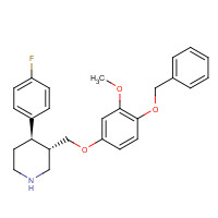 600135-89-5 (3S,4R)-4-(4-Fluorophenyl)-3-[[3-methoxy-4-(benzyloxy)phenoxy]methyl]piperidine chemical structure