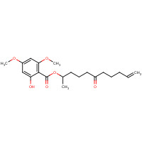 312305-40-1 rac 2-Hydroxy-4,6-dimethoxy-benzoic Acid 1-Methyl-5-oxo-9-decen-1-yl Ester chemical structure