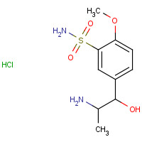 86225-64-1 3-Hydroxy-3-(4'-methoxy-3'-sulfonamidophenyl)-2-propylamine, Hydrochloride chemical structure