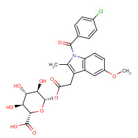 75523-11-4 Indomethacin Acyl-b-D-glucuronide chemical structure
