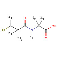 1184993-97-2 N-(3-Mercapto-2-methylpropanoyl)glycine-d5 chemical structure