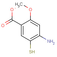59168-57-9 2-Methoxy-4-amino-5-mercaptobenzoic Acid chemical structure