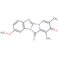 125656-83-9 8(9)-Methoxy-1,3-dimethyl-12-thioxopyrido[1',2':3,4]imidazo[1,2-a]benzimidazol-2-(12H)-one chemical structure
