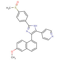 948557-43-5 4-(6-Methoxy-2-naphthyl)-2-(4-methylsulfinylphenyl)-5-(4-pyridyl)-1H-imidazole chemical structure