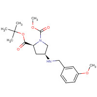 334999-43-8 (2S,4S)-4-[[(3-Methoxyphenyl)methyl]amino]-1,2-pyrrolidinedicarboxylic Acid 1-(1,1-Dimethylethyl) 2-Methyl Ester chemical structure