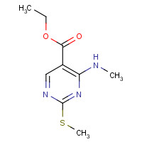 76360-82-2 4-(Methylamino)-2-(methylthio)pyrimidine-5-carboxylic Acid Ethyl Ester chemical structure