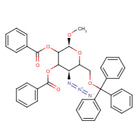 26511-50-2 Methyl 4-Azido-2,3-di-O-benzoyl-4-deoxy-6-O-trityl-a-D-glucopyranoside chemical structure