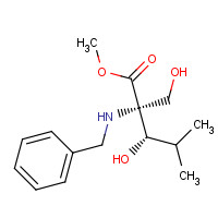 145451-91-8 Methyl (2R,3S)-2-Benzylamino-3-hydroxy-2-hydroxymethyl-4-methylpentanoate chemical structure