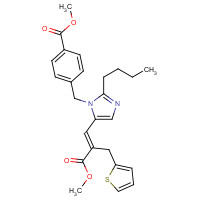 133040-06-9 Methyl (E)-3-[2-Butyl-1-[(4-Carbomethoxyphenyl)methyl]imidazol-5-yl]-2-(2-thienylmethyl)-2-propenoate chemical structure