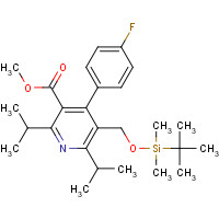 334933-44-7 Methyl 5-(tert-Butyldimethylsilyloxymethyl-2,6-diisopropyl-4-(4-fluorophenyl)-pyridine-3-carboxylate chemical structure