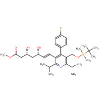124863-86-1 Methyl rel-(E)-7-[5-tert-Butyldimethylsilyloxymethyl-2,6-diisopropyl-4-(4-fluorophenyl)-pyrid-3-yl]-3,5-dihydroxy-6-heptenoate chemical structure