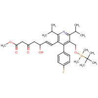 124863-85-0 Methyl rac-(E)-7-[5-tert-Butyldimethylsilyloxymethyl-2,6-diisopropyl-4-(4-fluorophenyl)-3-pyridinyl]-5-hydroxy-3-oxo-6-heptenoate chemical structure