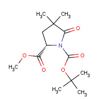 158392-74-6 Methyl (2S)-1-(tert-butoxycarbonyl)-4,4-dimethylpyroglutamate chemical structure