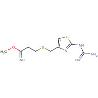 76823-94-4 Methyl 3-[[[2-[(Diaminomethylene]amino-4-thiazolyl]methyl]-thio]propionimidate chemical structure