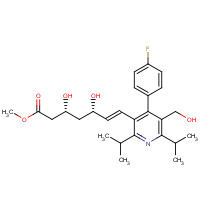 124863-87-2 Methyl rel-(E)-7-[2,6-Diisopropyl-4-(4-fluorophenyl)-5-hydroxymethylpyridinyl]-3,5-dihydroxy-6-heptenoate chemical structure