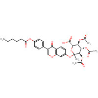 918158-55-1 Methyl (4'-O-Hexanoyldaidzein-7-yl-b-D-2'',3'',4''-tri-O-acetylglucopyranosid)urinate chemical structure