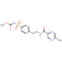 33288-74-3 Methyl 4-[b-(5-Methylpyrazine-2-carboxamido)ethyl]benzene Sulfonamide Carbamate chemical structure