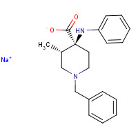 147279-99-0 cis-3-Methyl-4-(phenylamino)-1-(phenylmethyl)-4-piperidinecarboxylic Acid Monosodium Salt chemical structure