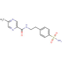 33288-71-0 4-[b-(5-Methylpyrazinyl-2-carboxamido)ethyl]benzene Sulfonamide chemical structure