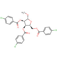 29755-00-8 Methyl 2,3,5-Tri-O-p-chlorobenzoyl-b-D-ribofuranoside chemical structure