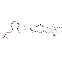 1076198-62-3 2-[[[3-Methyl-4-(2,2,2-trifluoroethoxy)-2-pyridyl]methyl]thio]-5-(tert-butyldimethylsilyloxy)-1H-benzimidazole chemical structure
