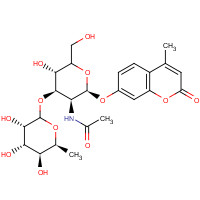 383160-12-1 4-Methylumbelliferyl 2-Acetamido-2-deoxy-3-O-(a-L-fucopyranosyl)-b-D-glucopyranoside chemical structure