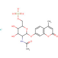 383160-14-3 4-Methylumbelliferyl 2-Acetamido-2-deoxy-b-D-galactopyranoside 6-Sulfate Potassium Salt chemical structure
