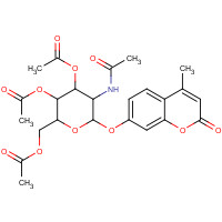 124167-45-9 4-Methylumbelliferyl 2-Acetamido-2-deoxy-3,4,6-tri-O-acetyl-a-D-Glucopyranoside chemical structure