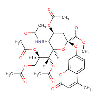 59361-08-9 (4-Methylumbelliferyl)-N-acetyl-4,7,8,9-tetra-O-acetyl-a-D-neuraminic Acid, Methyl Ester chemical structure
