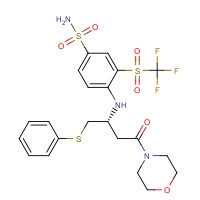 1027345-11-4 4-[[(1R)-3-(4-Morpholinyl)-3-oxo-1-[(phenylthio)methyl]propyl]amino]-3-trifluoromethylsulfonyl-benzenesulfonamide chemical structure