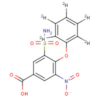 1072125-53-1 3-Nitro-4-phenoxy-5-sulfamoylbenzoic Acid-d5 chemical structure