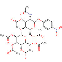 85193-88-0 p-Nitrophenyl 2-Acetamido-2-deoxy-4-O-(2',3',4',6'-tetra-O-acetyl-b-D-galactopyranosyl)-3,6-di-O-acetyl-b-D-glucopyranoside chemical structure