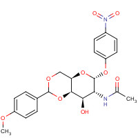 59868-86-9 4-Nitrophenyl 2-Acetamido-4,6-O-methoxybenzylidene-2-deoxy-a-D-galactopyranoside chemical structure