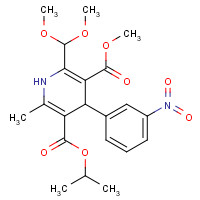 75530-94-8 4-(3-Nitrophenyl)-2-dimethoxymethyl-1,4-dihydropyridine-3,5-dicarboxylic Acid 5-Isopropyl Ester 3-Methyl Ester chemical structure