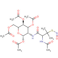202656-49-3 N-(S-Nitroso-N-acetyl-D,L-penicillamine)-2-amino-2-deoxy-1,3,4,6-tetra-O-acetyl-b-D-glucopyranose chemical structure