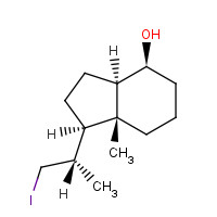 116535-65-0 (1R,3aR,4S,7aR)-Octahydro-1-[(1S)-2-iodo-1-methylethyl]-7a-methyl-1H-inden-4-ol chemical structure