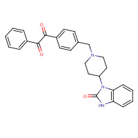 612848-74-5 1-(4-{[4-(2-Oxo-2,3-dihydro-1H-benzimidazol-1-yl)piperidin-1-yl]methyl}phenyl)-2-phenylethane-1,2-dione chemical structure