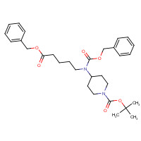 181629-57-2 4-[[5-Oxo-5-(phenylmethoxy)pentyl][(phenylmethoxy)carbonyl]amino]-1-piperidinecarboxylic Acid t-Butyl Ester chemical structure