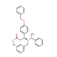 134430-95-8 (bS)-b-[[(1R)-1-Phenylethyl](phenylmethyl)amino]-4-(phenylmethoxy)-benzenepropanoic Acid Methyl Ester chemical structure