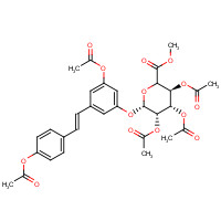 490028-22-3 trans Resveratrol Penta-O-acetyl-3-b-D-glucuronide Methyl Ester chemical structure