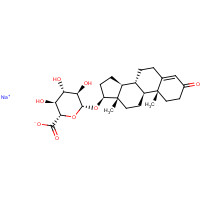 4145-59-9 Testosterone b-D-Glucuronide Monosodium Salt chemical structure